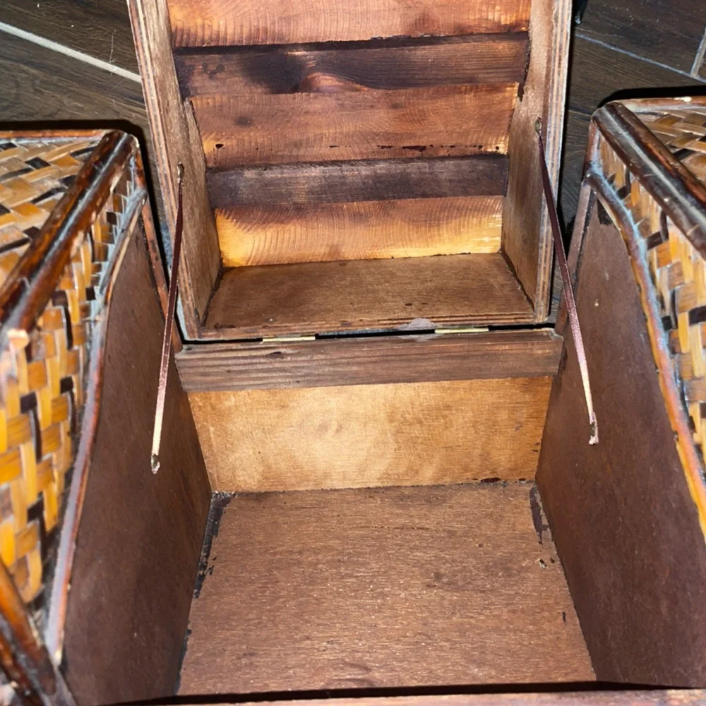 Woven Bamboo Makeup Organizer